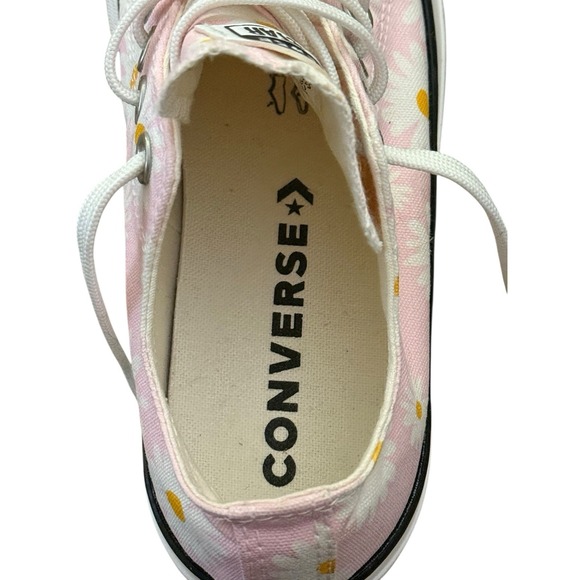 VTG Y2K Converse All Stars Chuck Taylor Platform Low Rise Camp Daisies Pink SZ 5 - Picture 6 of 14